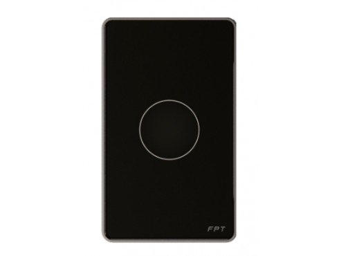 [SNBR0218] Công tắc cảm ứng 1 nút chữ nhật công suất cao đen Athena