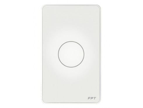 [SNBR021] Công tắc cảm ứng 1 nút chữ nhật trắng Athena