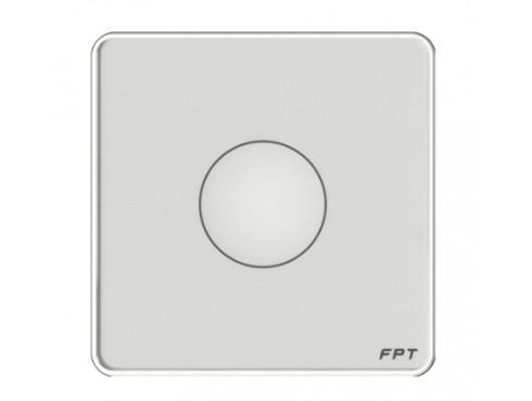 [SNBR0125] Công tắc cảm ứng 1 nút vuông trắng Athena