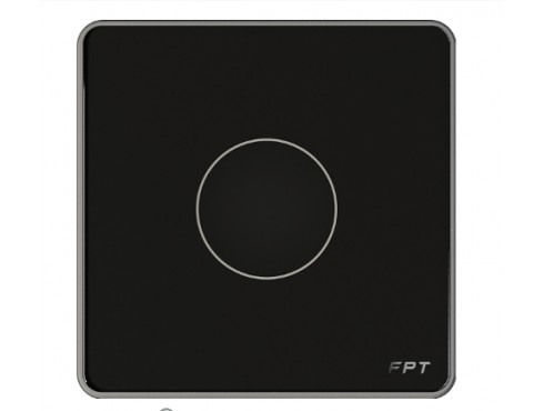 [SNBR0133] Công tắc cảm ứng 1 nút vuông đen Athena