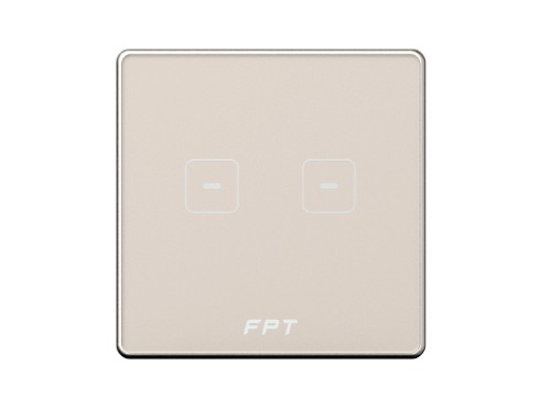 [SNZD0176] Công tắc cảm ứng 2 nút vuông champagne Hera