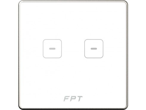 [SNZD0127] Công tắc cảm ứng 2 nút vuông công suất cao trắng Hera