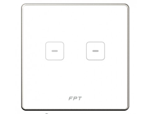 [SNZD0119] Công tắc cảm ứng 2 nút vuông trắng Hera