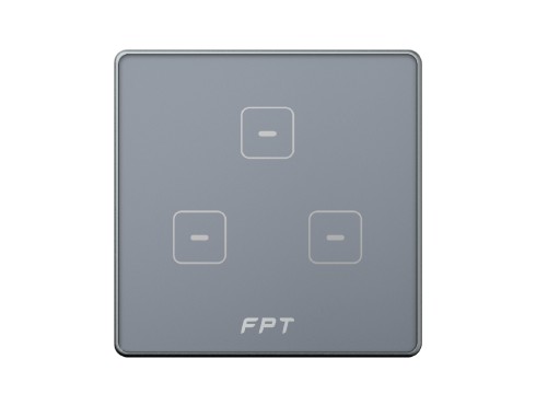 [SNZD0182] Công tắc cảm ứng 3 nút vuông stone gray Hera