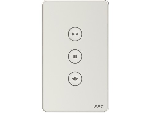 [SNBR0234] Công tắc rèm chữ nhật trắng Athena