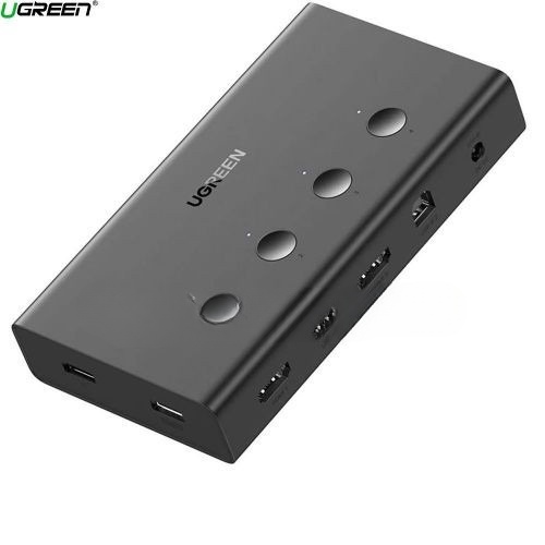[CM293] Bộ chuyển đổi Ugreen KVM 4 Vào 1 ra màu đen Ugreen