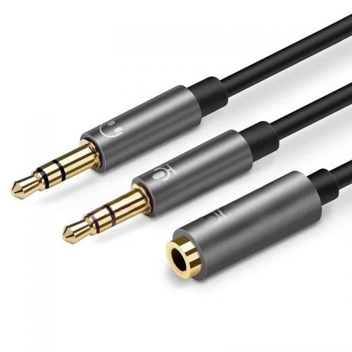 [AV140] Cáp dữ liệu AV 3.5mm sang 2 đầu 3.5mm  truyền âm thanh dài 20CM Ugreen